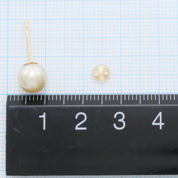 K18 Yellow Gold Pearl Earrings in Excellent Condition