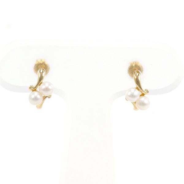 K18 Yellow Gold Pearl Earrings