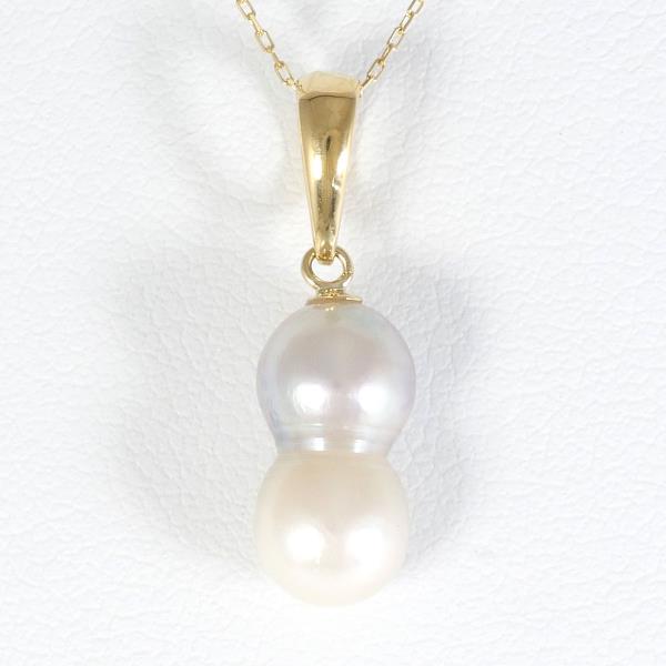 K18 Yellow Gold Pearl Necklace in Pristine Condition