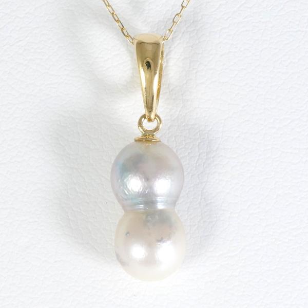 K18 Yellow Gold Pearl Necklace in Pristine Condition