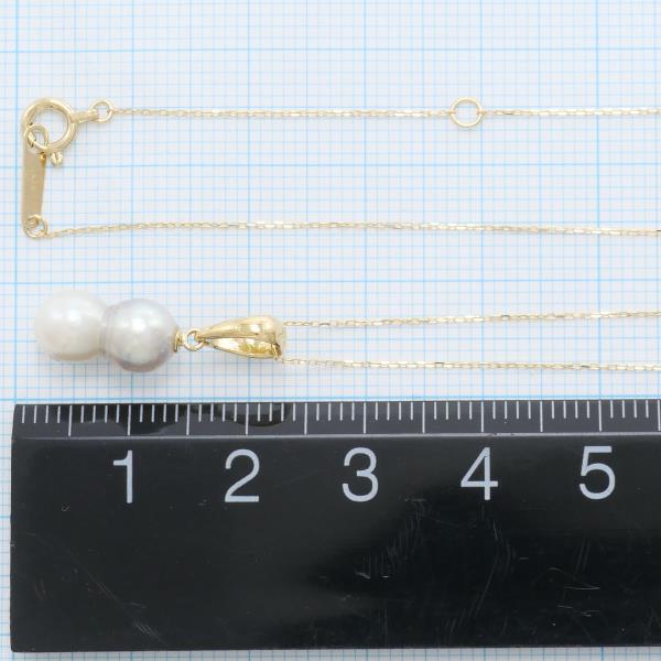 K18 Yellow Gold Pearl Necklace in Pristine Condition