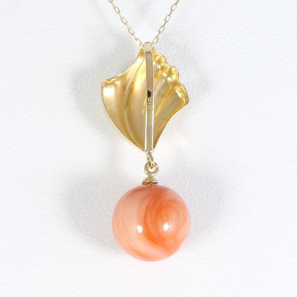 K18 Yellow Gold Coral Necklace in Pristine Condition