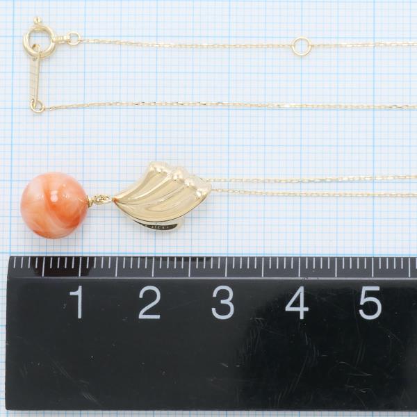 K18 Yellow Gold Coral Necklace in Pristine Condition