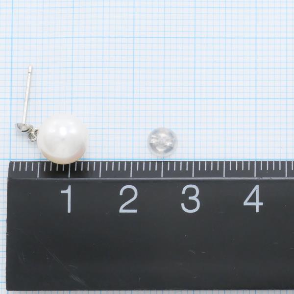 PT900 Platinum Pearl Earrings in Excellent Condition