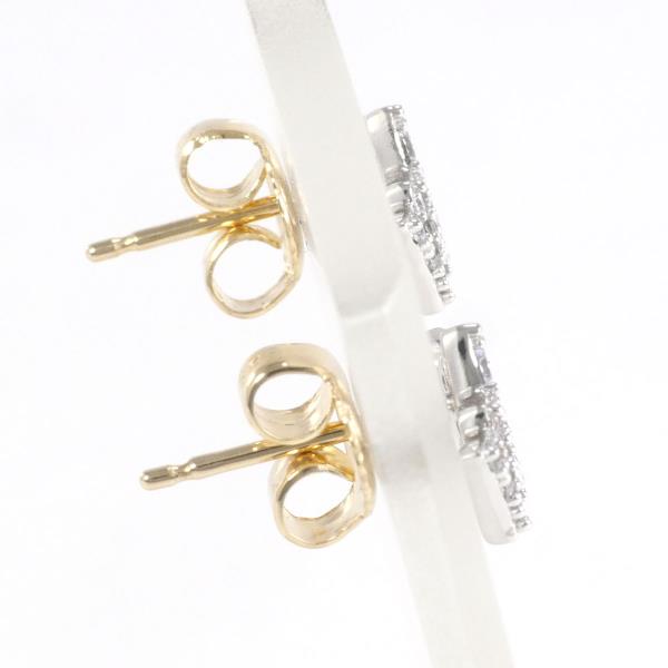 K14 Yellow Gold Zirconia Earrings in Excellent Condition