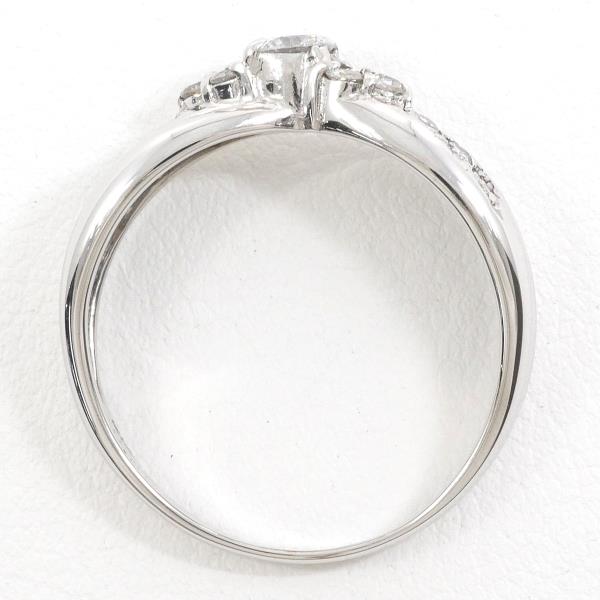 K14 14K White Gold Ring, Size 11.5, 0.30 Diamond, Total weight approx. 2.3g, Ladies' Silver Jewelry