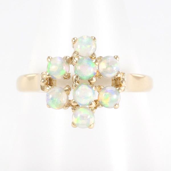 "Size 13 Opal Ring in K18 Yellow Gold Weighing Approximately 3.7g" in Excellent Condition