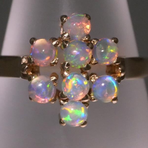 "Size 13 Opal Ring in K18 Yellow Gold Weighing Approximately 3.7g" in Excellent Condition