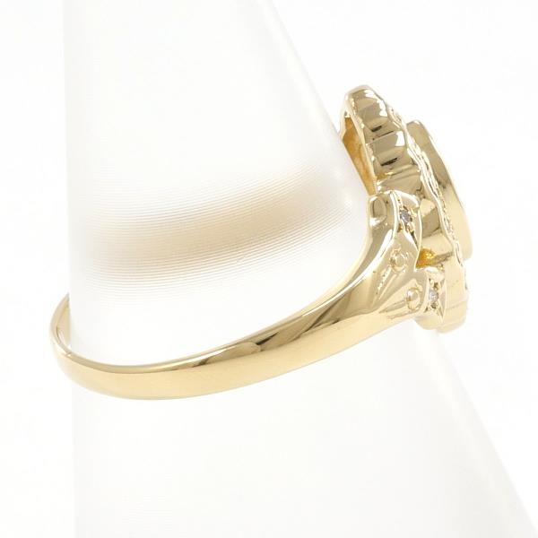 K18 18K Yellow Gold Ring, Size 13.5, 0.07 Diamond, Total weight approx. 3.7g, Ladies' Gold Jewelry
