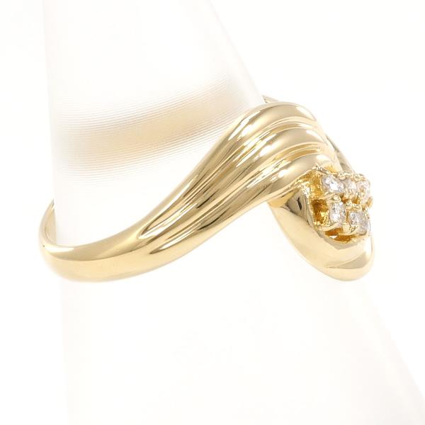 K18 Yellow Gold Diamond Ring, Size 9, 0.14 Carat, Approximate Weight 3.4g