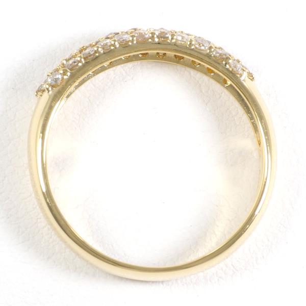 Ladies Ring (Size 12) with Diamond 0.50ct in K18 18k Yellow Gold, Total Weight Approx 3.0g, Gold, Used