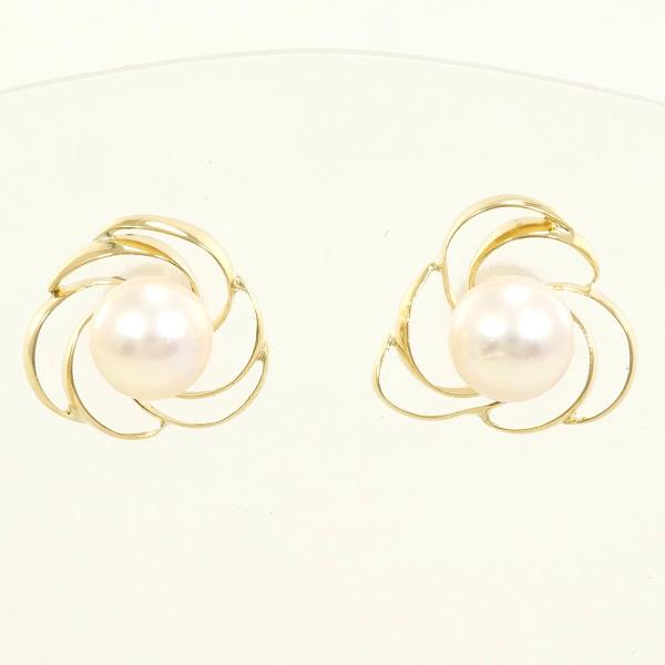 K18 Yellow Gold Pearl Earrings