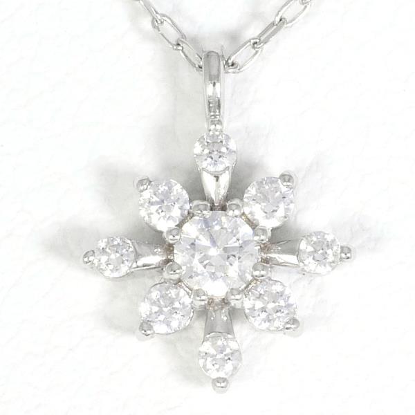 Canal 4℃ K10 White Gold Zirconia Necklace