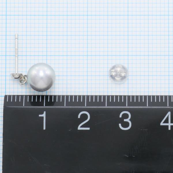 PT900 Platinum Pearl Earrings in Excellent Condition