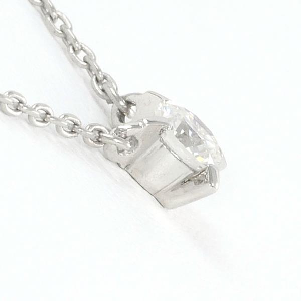 [LuxUness]  PT850 Platinum Necklace with 0.34ct Diamond & Certification, Total Weight Approximately 2.9g, Around 40cm in Excellent condition