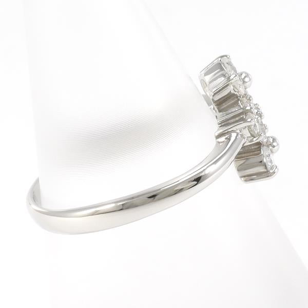 Platinum PT900 & Diamond Ring (Size 12, 0.51ct) with a total weight of approximately 4.1g - Ladies' Silver Jewelry