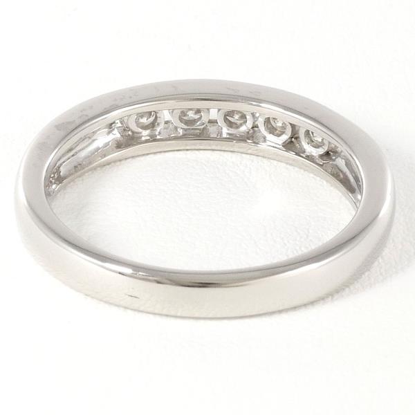 Platinum PT900 Ring (Size 15) with Diamond (0.30ct), Total Weight Approx. 5.9g - Ladies Pre-owned Jewelry in Excellent Condition