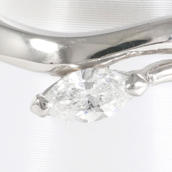 Platinum PT900 Ring (Size 13.5) with Diamond (0.20ct), Total Weight Approx. 4.2g - Ladies Pre-owned Jewelry [With Grading Cert]