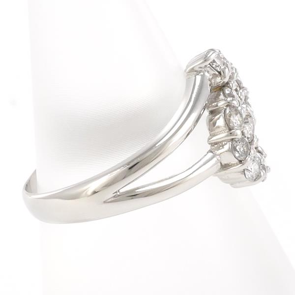 Platinum PT900 Ring (Size 12) with Diamond (0.50ct), Total Weight Approx. 4.1g - Ladies Pre-owned Jewelry in Excellent Condition