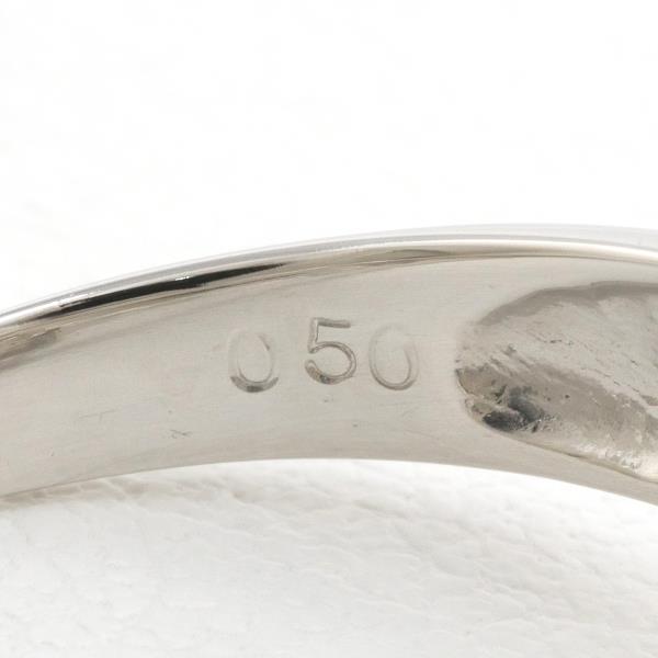 Platinum PT900 Ring (Size 12) with Diamond (0.50ct), Total Weight Approx. 4.1g - Ladies Pre-owned Jewelry in Excellent Condition