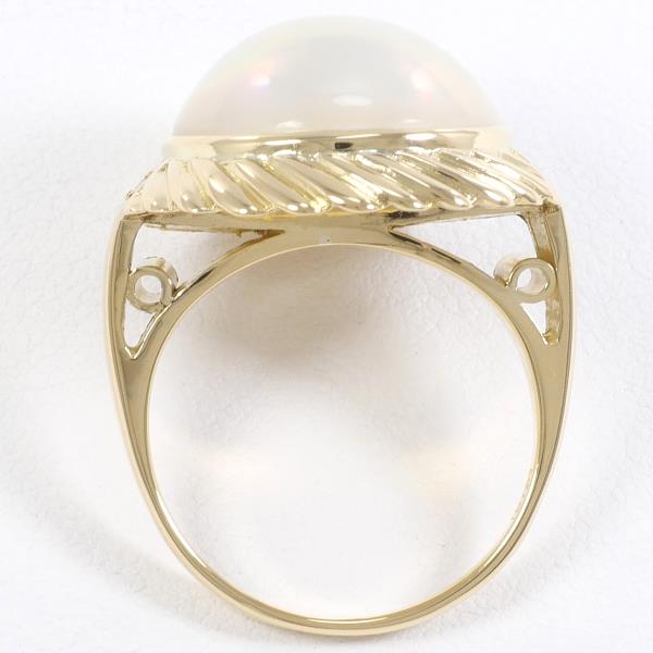 K18 18k Yellow Gold Ring (Size 10.5) with Mabe Pearl, Total Weight approx 8.0g - Ladies' Used in Excellent Condition