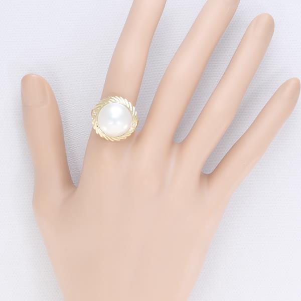 K18 18k Yellow Gold Ring (Size 10.5) with Mabe Pearl, Total Weight approx 8.0g - Ladies' Used in Excellent Condition