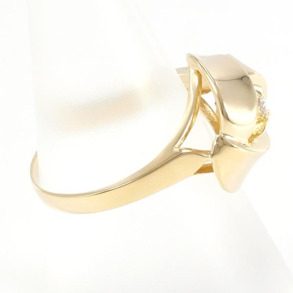 Ladies' 18K Yellow Gold Diamond Ring, Size 13, Total Weight 3.9g