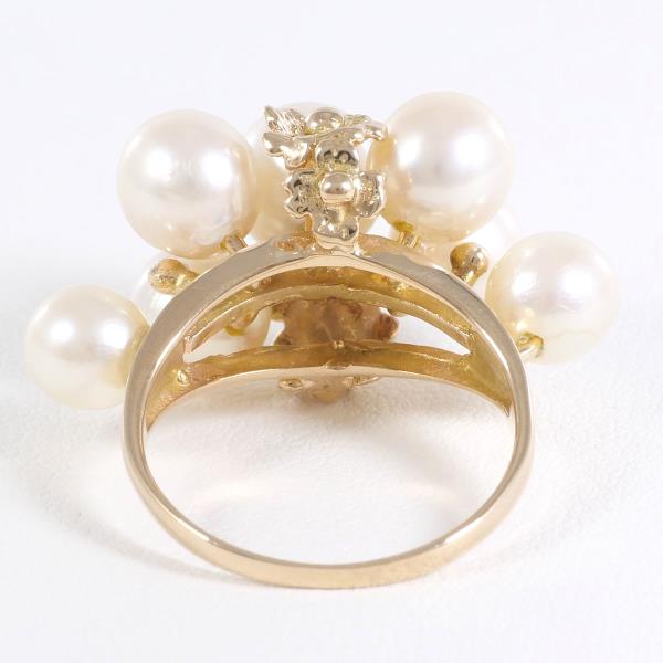 K14 Yellow Gold Pearl Ring 7.5 in Excellent Condition