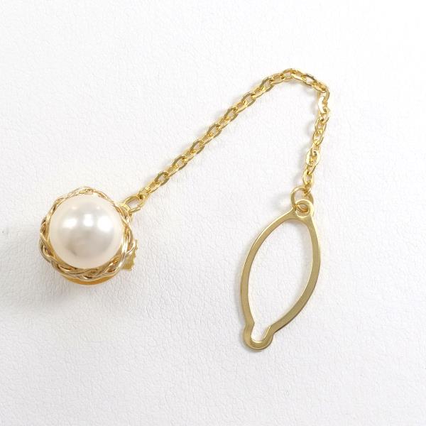 K18 Yellow Gold Pearl Pin Brooch