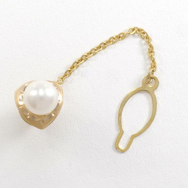 K18 Yellow Gold Pearl Pin Brooch