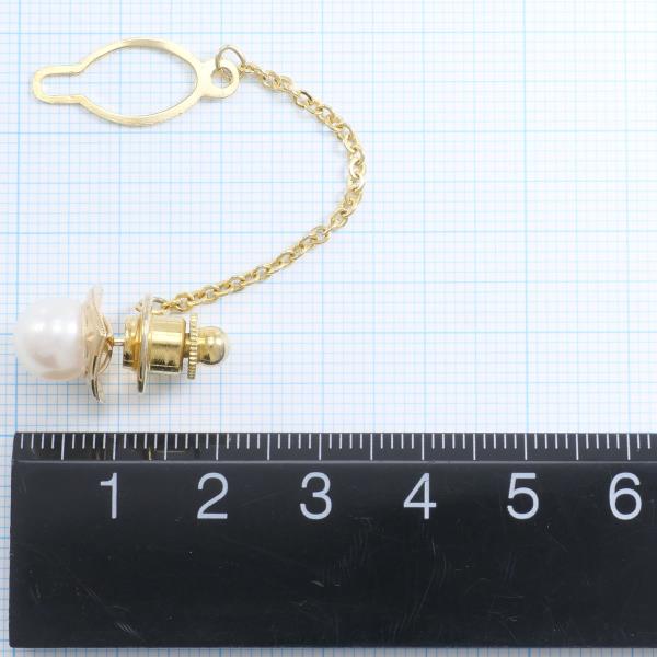 K18 Yellow Gold Pearl Pin Brooch