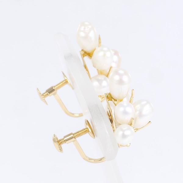 K18 Yellow Gold Pearl Earrings