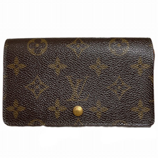 Louis Vuitton Monogram Portomone Bie Tresor Wallet M61730 in Good Condition