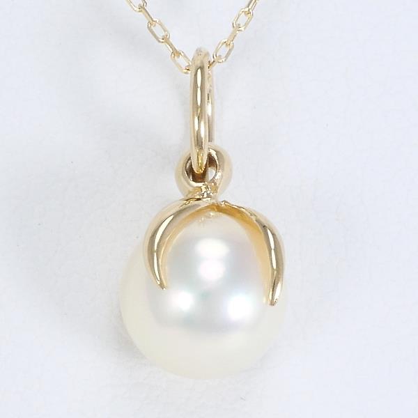 K18 Yellow Gold Pearl Necklace in Pristine Condition