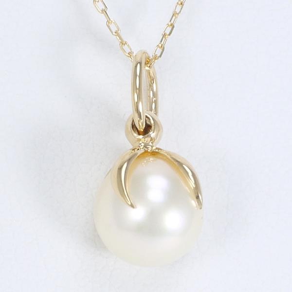 K18 Yellow Gold Pearl Necklace in Pristine Condition