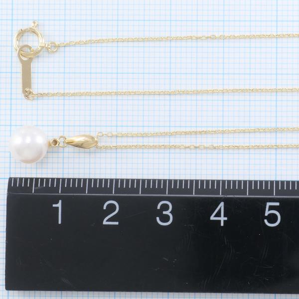 K18 Yellow Gold Pearl Necklace in Excellent Condition