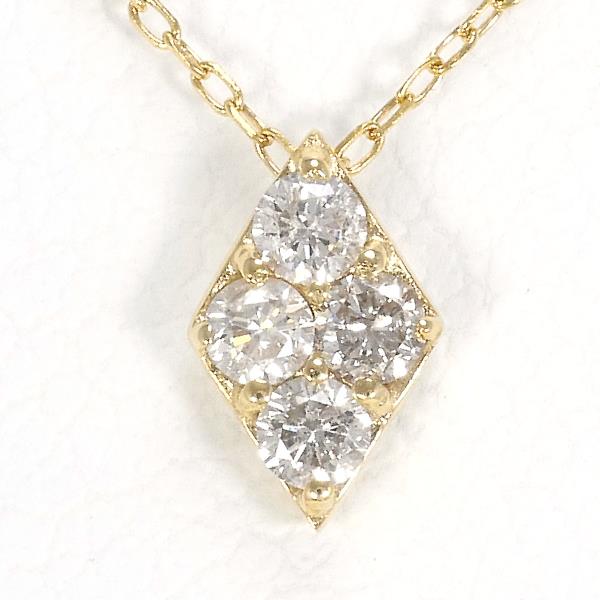 K18 Yellow Gold Diamond Necklace 0.10ct in Excellent Condition