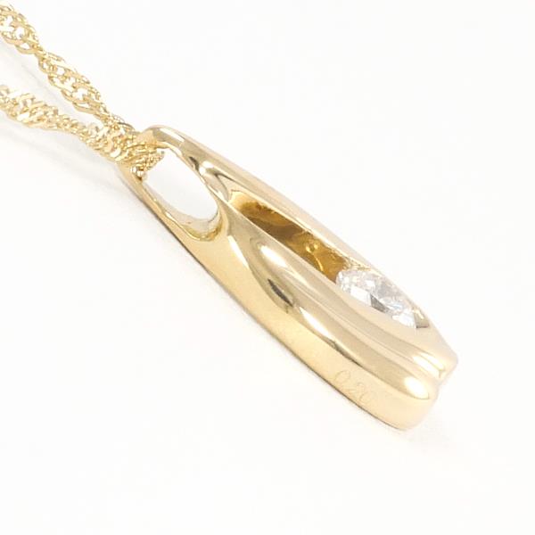18ct Yellow Gold Diamond Necklace, 0.20ct, Total Weight Approx. 2.4g, Length 40cm