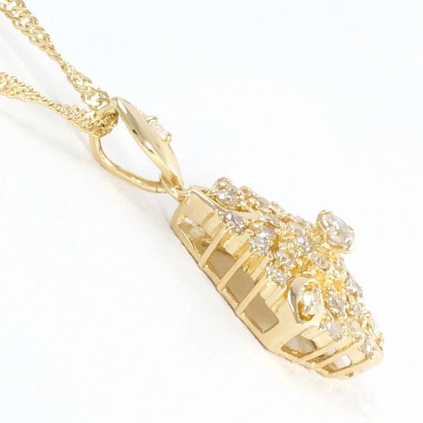 18ct Yellow Gold Diamond Necklace, 0.30ct, Total Weight Approx. 2.7g, Length 40cm