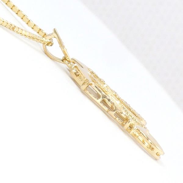 K18 Yellow Gold Necklace with 0.13ct Diamond, Approximately 52cm, Weighs Approximately 5.2g
