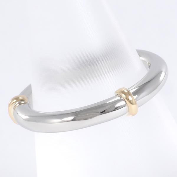 9-Size Ring in Platinum & 18K Yellow Gold by 4℃, Approx. Weight 6.3g Ladies'