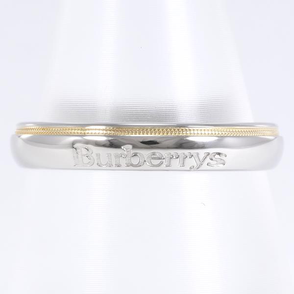 Burberry 18K & Platinum Logo Ring  Metal Ring in Excellent condition