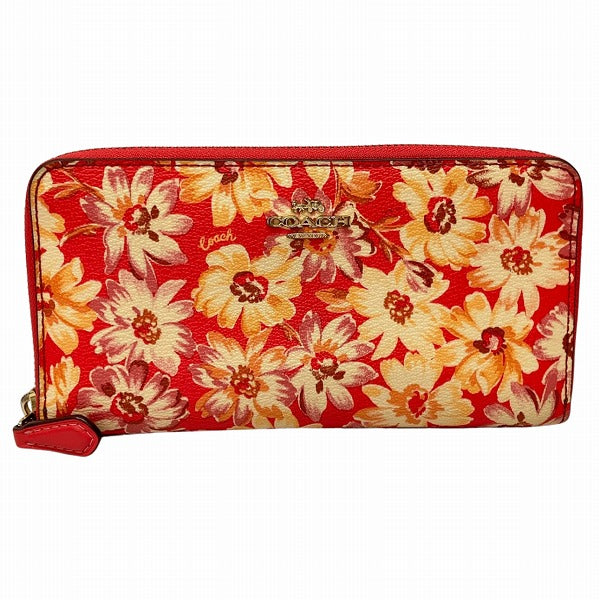 Coach Floral Daisy Zip Around Wallet 3474