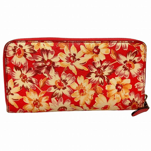 Coach Floral Daisy Zip-Around Wallet 3474 in Good Condition