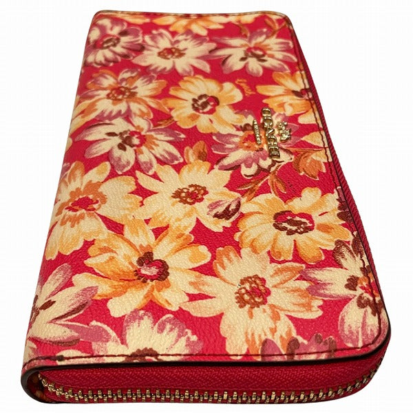 Coach Floral Daisy Zip-Around Wallet 3474 in Good Condition