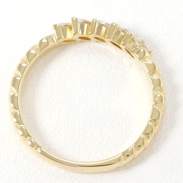 18K Yellow Gold Ring with 0.38 Carat Diamond, Size 11, Weight Approximately 2.7g
