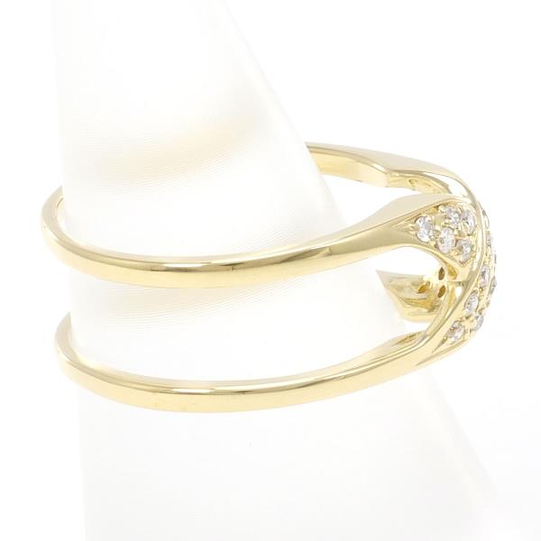 K18 Yellow Gold Ring with 0.22ct Diamond, Size 15, Weighs Approximately 4.9g