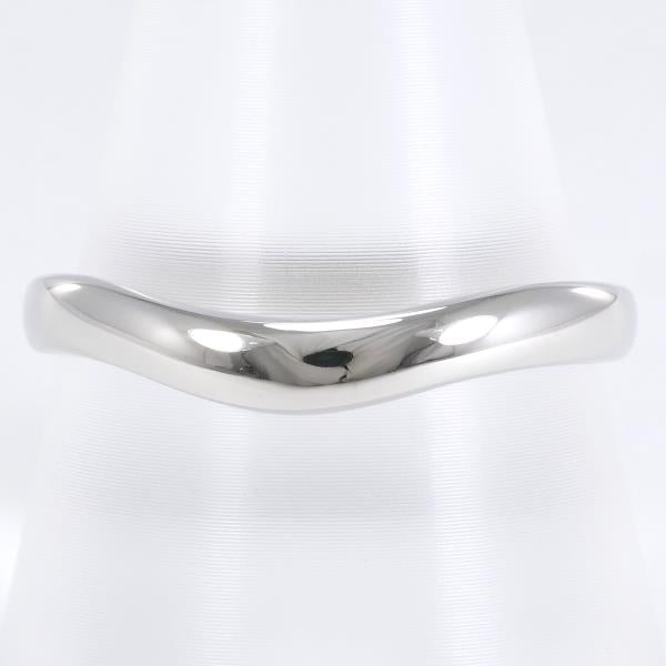 Mikimoto Platinum Crurved Ring  Metal Ring in Excellent condition