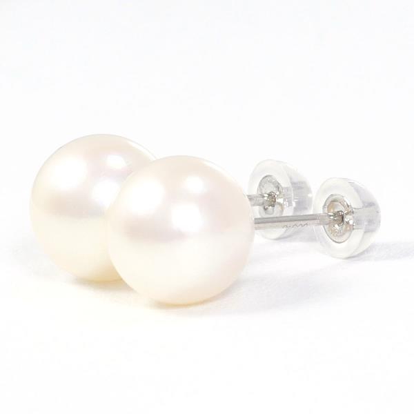 PT900 Platinum Pearl Earrings in Great Condition