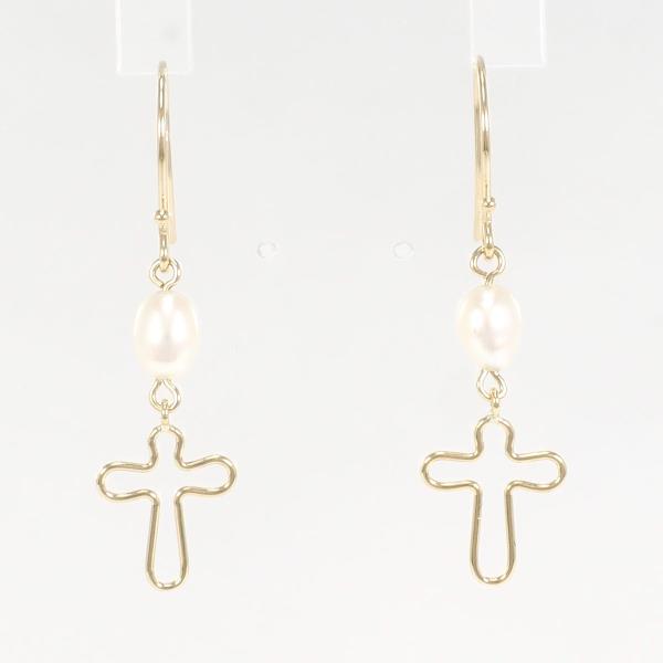 K18 Yellow Gold Pearl Earrings